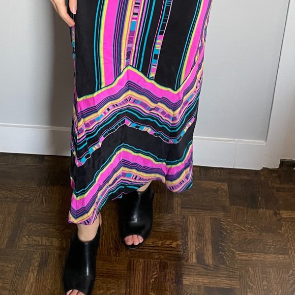 Alice & Trixie Colourful XS Striped Silk Maxi - Picture 3 of 5